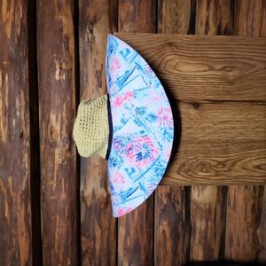 Lilly Pulitzer Straw Beach Hat Sea to Shining Sea